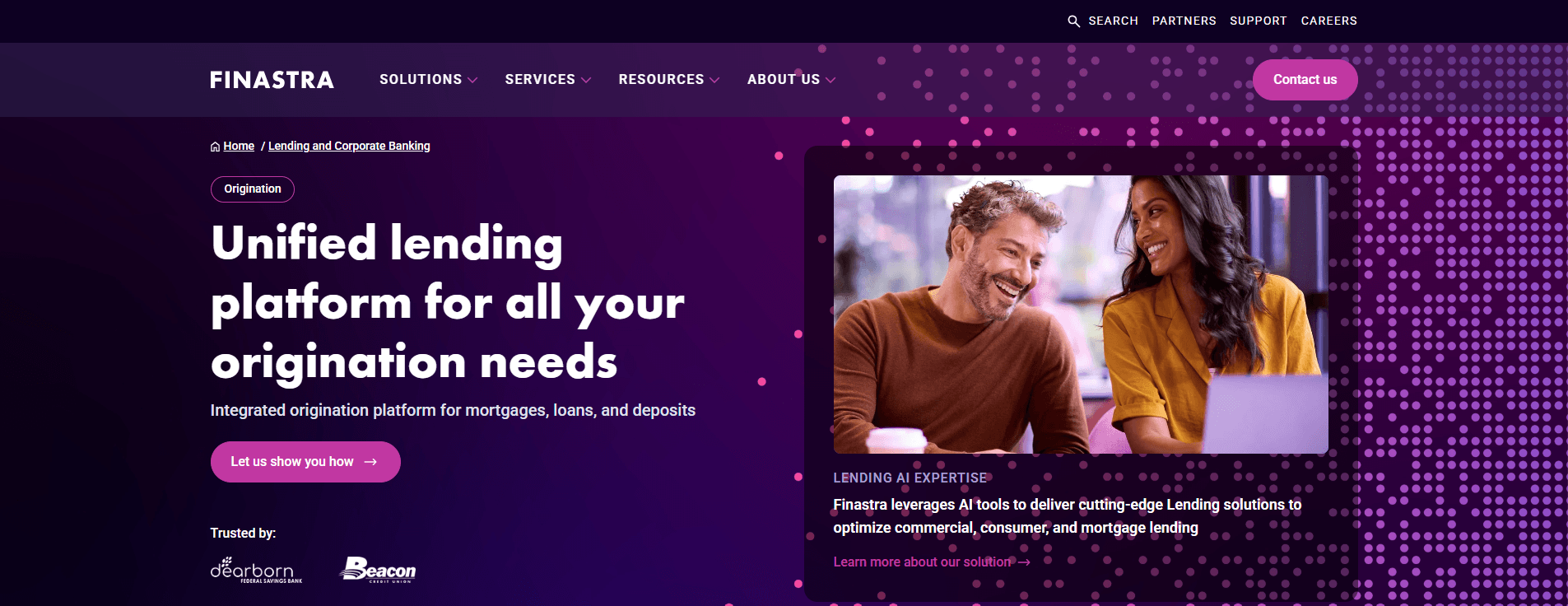 Finastra loan origination software for large financial institutions