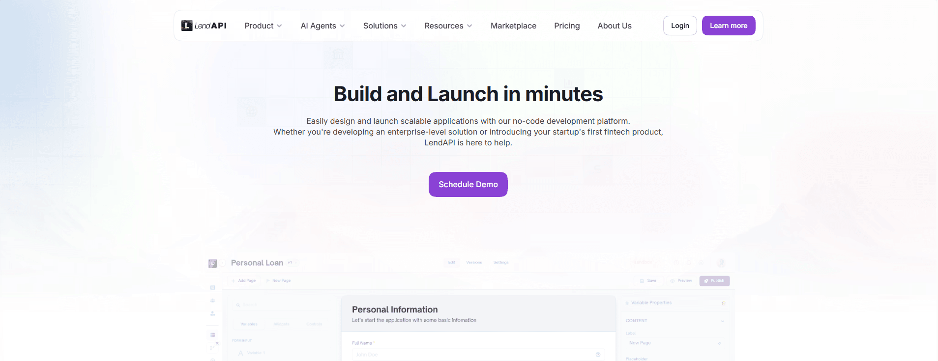 LendAPI modular developer-first loan origination API platform