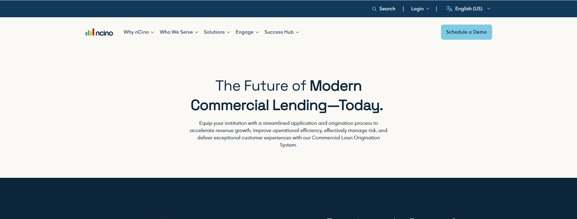 nCino cloud-based loan origination platform built on Salesforce