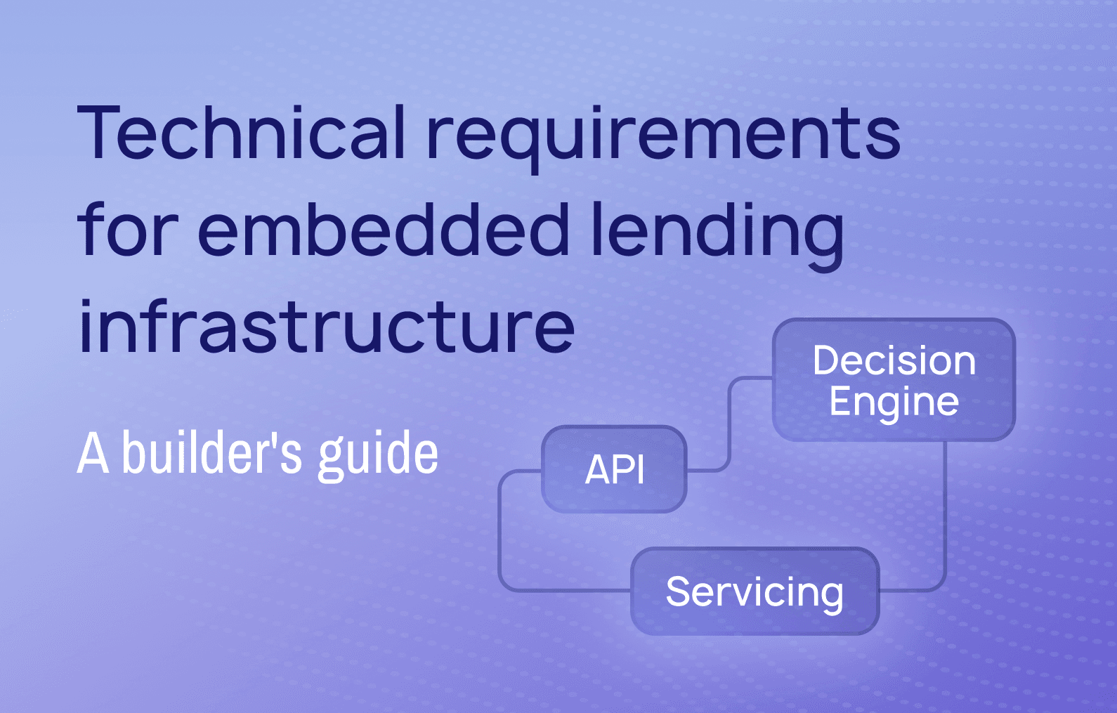Technical requirements for embedded lending infrastructure: A builder's guide